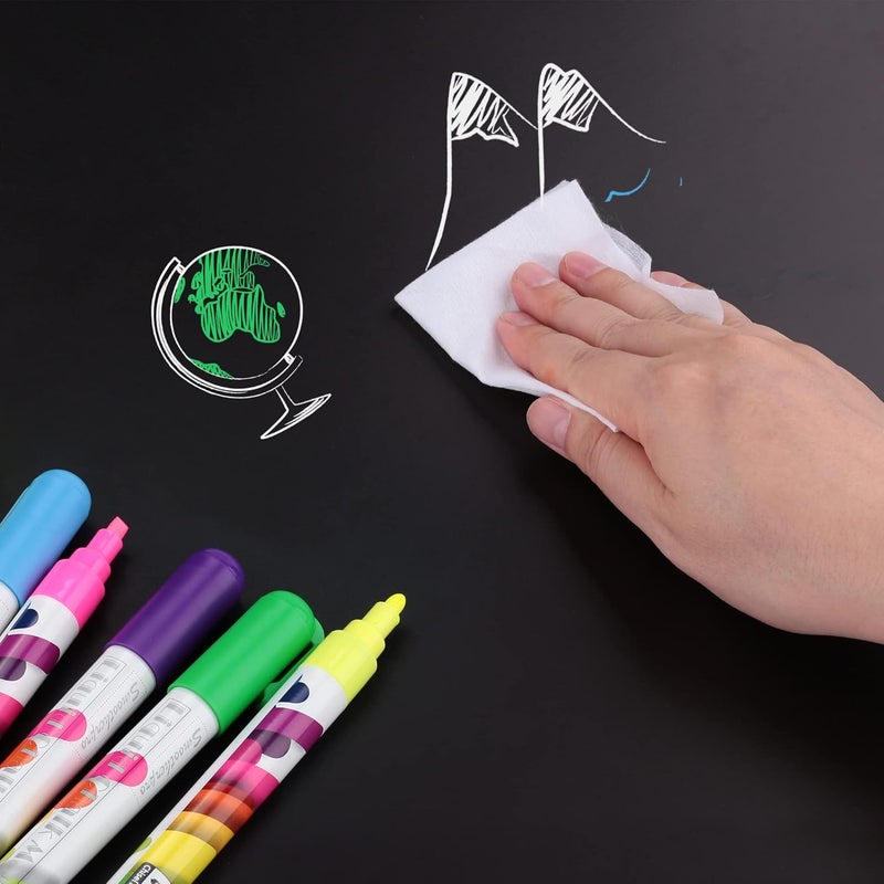 SMOOTHERPRO Liquid Chalk Marker Set 8 Colors 6mm Hightlight Blackboard Colorful Markers for Store Promotion, Menu Board, Art Decoration, Advertisement, Chalkboard (Multicolor) - Image 4